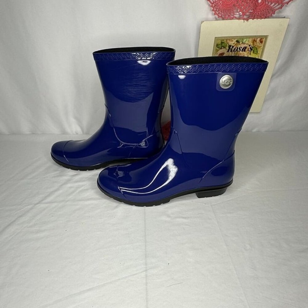 Ugg Women's Sienna Waterproof Royal Blue Rain Boots Size 11 - Picture 3 of 14